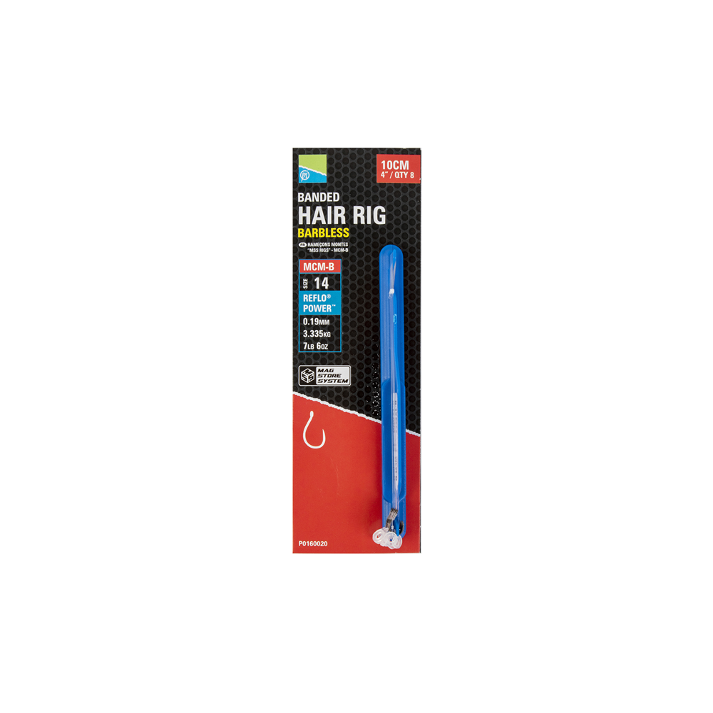 PRESTON TERMINALI BANDED HAIR RIG barbless