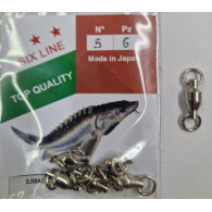 GIRELLE STORIONE n° 5 acciaio conf 6pz