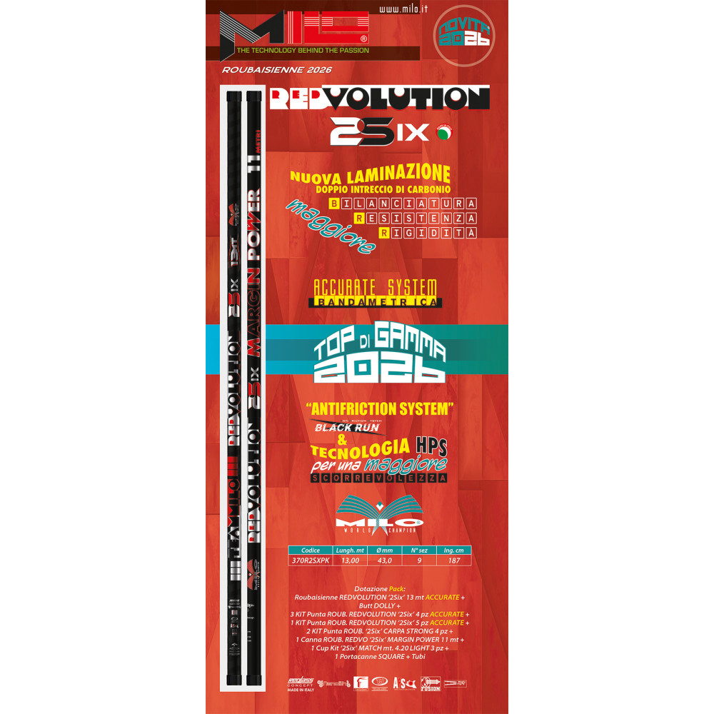 ROUB.MILO REDVO 2SIX 13.00mt + pack