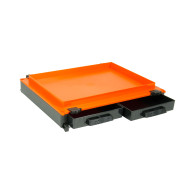 MODULO PANIERE SOTTOSEDUTA NERO/ARANCIO +CASSETTI FRONTALI